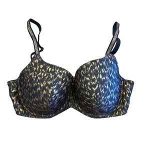 Prima Donna Twist Navy and Gold Patterned Bra